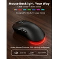 thumbnail image 6 of Ergonomic Wireless Keyboard and Mouse Combo, 4000mAh Rechargeable Backlit Keyboard with Lambskin Wrist Rest, Wave Keys, 10M Keystroke, USB-A/C Plug & Play for Windows Mac Chrome OS, 6 of 9