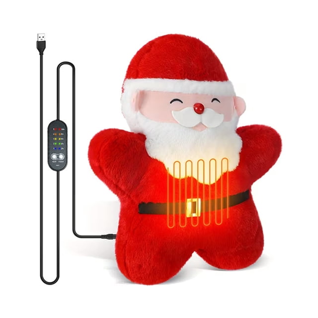 USB Powered Heating Santa Doll with Adjustable Timer for Relaxation and Comfort
