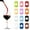 Square shape, variant on Silicone Drink Markers For Wine Glasses Dishwasher Safe Party Accessories With Secure Grips Design