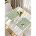thumbnail image 5 of Sage Green Wildflowers Placemats Set of 6, Modern Floral Butterfly Plant Placemats for Dining Table, Place Mats for Kitchen Tabletop, Waterproof Wipeable Dining Table Mats Set, 5 of 9