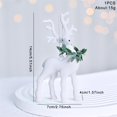 thumbnail image 3 of Adorno Navideño De Terciopelo Con Renos Adornos Navideños De Colores Con Guirnalda Verde Adornos Colgantes Con Ciervos De 5,5 Pulgadas Para Árboles De Navidad Y Fiestas, 3 of 6