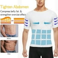 thumbnail image 3 of FITVALEN Men's Compression Shirt Undershirt Slimming Tank Top Workout Vest Abs Abdomen Slim Body Shaper, 3 of 5