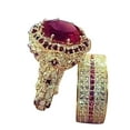 thumbnail image 2 of Handmade Engagement Jewelry Ring Stone Cut White Wedding Rings for, 2 of 2
