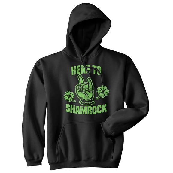 Here to Shamrock Hoodie Funny St Patricks Day Shirt Cool Outfit for Parade Fun Graphic Sweatshirt