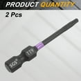 thumbnail image 3 of Uxcell 2pcs TT9 Torx Impact Screwdriver Bit 1/4" Hex Shank 2" Long Magnetic with Hole, 3 of 7