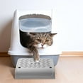 thumbnail image 6 of Cat Litter Box Ramp, Double Layered Self-Cleaning Cat Litter Box with Filter Function Trapper with Storage Filter Pedal Easy Clean Pedal Step Stool Anti Litter Tracking Gray, 6 of 7