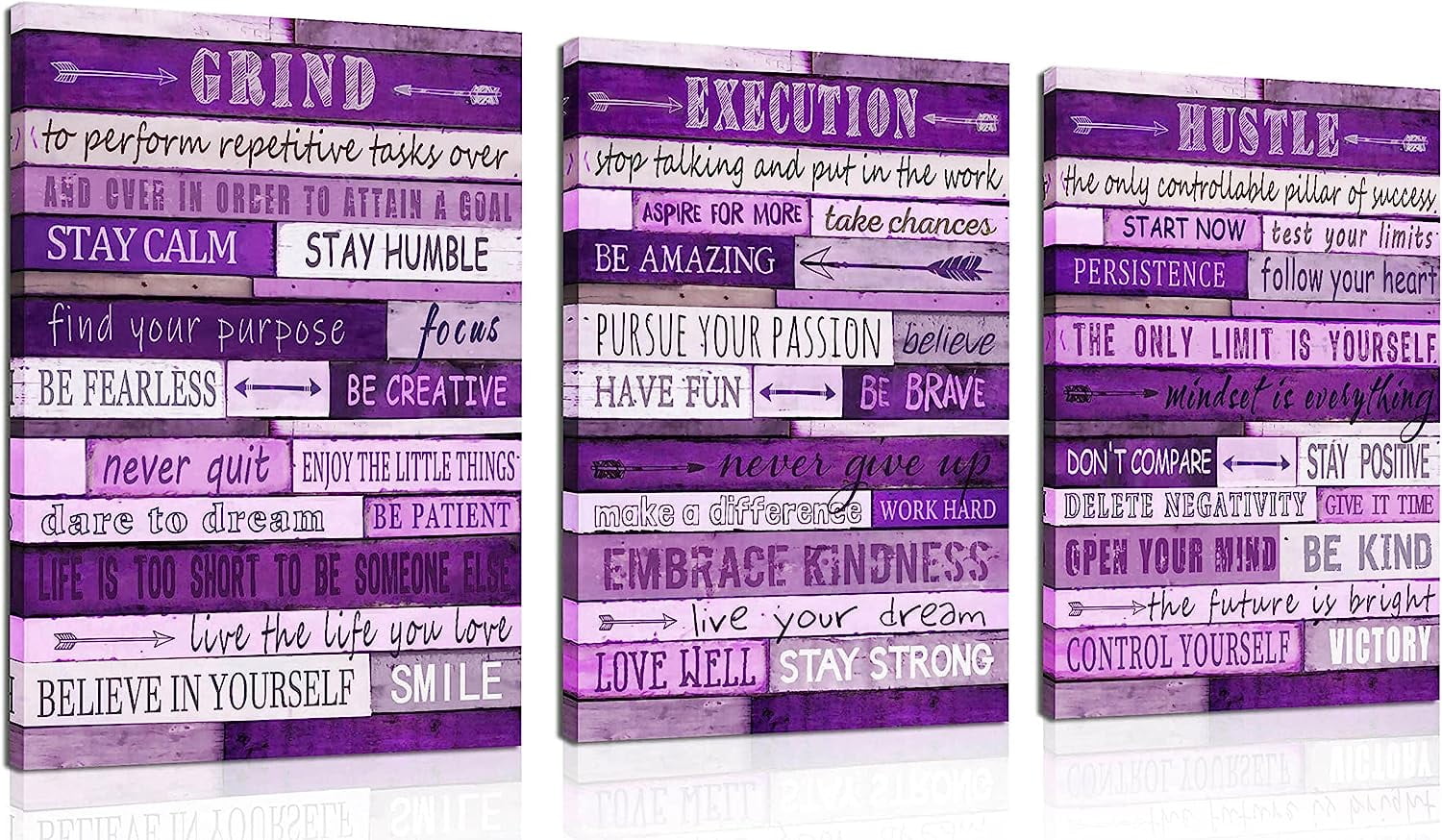 Purple Pictures WallDecor Inspirational Canvas Wall Art for Office