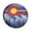 Colorado Mountain, variant on AIOE Tropical Sunset Beach Spare Tire Cover, Waterproof UV Resistant Palm Tree Ocean Protector for Jeep Wrangler, SUV, RV, Trailer, 15 Inch