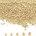 thumbnail image 1 of 500 Cuentas Espaciadoras Rellenas de , Cuentas Redondas para Pulsera, Cuentas de Latón de Metal Liso Sin Costuras, para Joyería de Pulsera de Collar DIY, 1 of 7