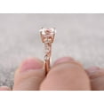 thumbnail image 5 of 1.25 Carat Peach Pink Real Morganite Moissanite Engagement Ring Jewelry with 18k Gold Plating, 5 of 6