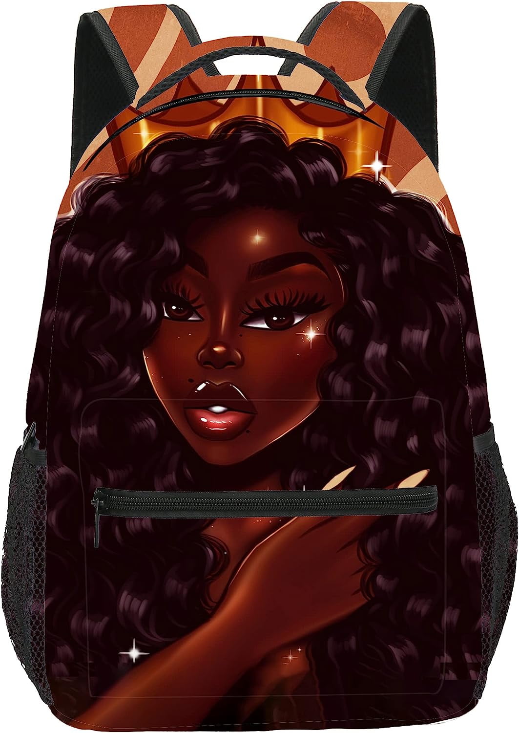 GDAKE African Girl Backpack for School Black Girl Bookbag African