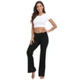 thumbnail image 2 of HDE Pajama Pants for Women PJ Comfy Loungewear Sleepwear Black 1X Plus, 2 of 6
