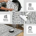 thumbnail image 5 of HOMERRY 10' x 13' Area Rug for Living Room Washable Bedroom Distressed Boho Indoor Carpet, Gray, 5 of 5