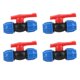 thumbnail image 2 of 4Pcs PE Straight Ball Valve Shutoff Valve Home Garden Pipeline Fittings Accessories1in, 2 of 4
