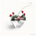 thumbnail image 2 of Campanas Navideñas de Hierro para Colgar En El Árbol de Navidad o Decorar La Chimenea | Adorno Navideño Rojo con Cascabeles Metálicos | Juego de 4 | para Uso Interior y Exterior, 2 of 2
