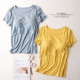thumbnail image 3 of Ropa de lactancia top de lactancia mamá caliente de moda camiseta de manga corta para mujeres embarazadas ropa de lactancia camisa de fondo chaleco de verano, 3 of 6