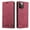 Red, variant on Dteck phone case for iPhone11 pro handmade PU Leather Flip Folio Wallet Phone Case with Card Slot, TPU Shockproof Inner Case Compatible with iPhone11 pro 6.1 inch,Brown