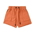 thumbnail image 7 of Fanxing Men Elastic Waist Summer Shorts Drawstring Casual Beach Shorts Pants Activewear Athletic Shorts With Pockets Orange,L, 7 of 7