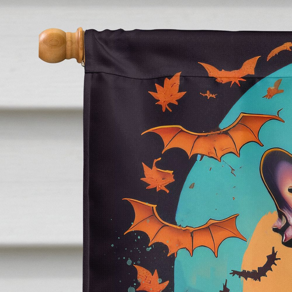 Halloween French Bulldog Dog House Flag 28x40IN Double-Sided Polyester Decorative Sleeve Pole Flag for Outdoor Home Garden