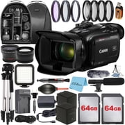 Canon Vixia HF G70 UHD 4K Camcorder with 2 Pack 64GB Memory Card + Backpack + Tripod + Wideangle Lens + ZeeTech Accessory Bundle (International Version)