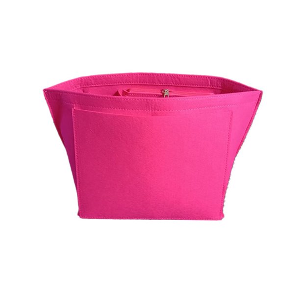 Organizador de bolso de fieltro con múltiples compartimentos y bolsillo con cremallera. Organiza tu bolso para mujer.