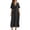Black, variant on OSOLU Solid Color Women Casual Summer Dress V-Neck A-Line Midi Dress High Waist Short Sleeve Tie Waist Vacation Party Everyday Wear Comfort Sundress Dresses For Women 2025 Elegant Classy