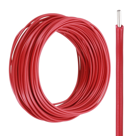 Uxcell 16 Gauge Hook Up Wire 50FT 300V Tinned Copper Electrical Wire, Red