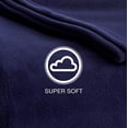 thumbnail image 3 of Martex Soft Fleece Lightweight Solid Bed Blanket, Gray, Twin, 3 of 3