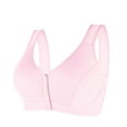 thumbnail image 2 of Daisy Bra for Seniors Front Snap Closure Bras Comfortable Wireless Bras Stretchy Daily Breathable Sports Bra Solid Underwear, 2 of 3