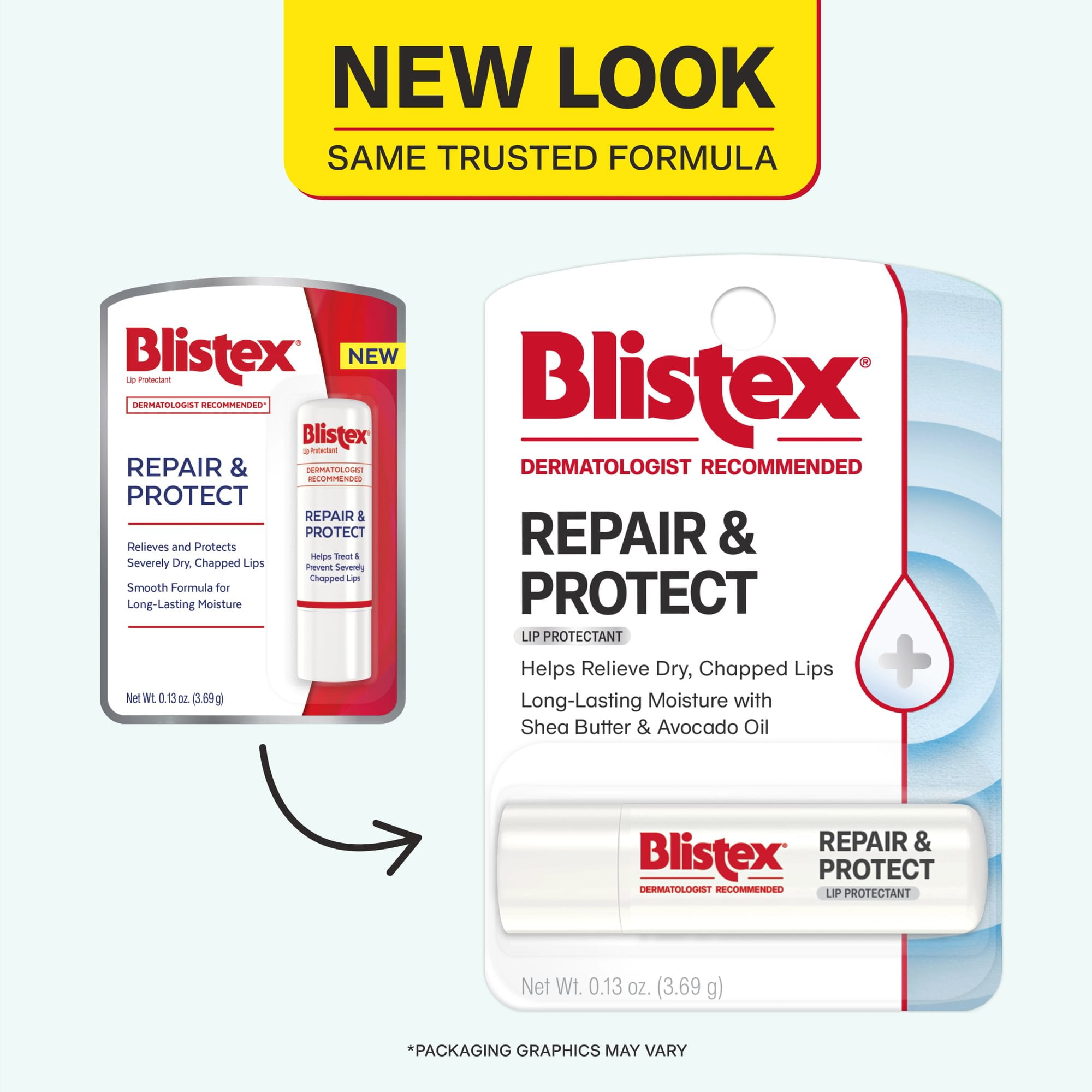 (3 pack) Blistex Repair & Protect - Advanced Medicated Lip Care for Dry, Chapped Lips - 1 Count, 0.13oz