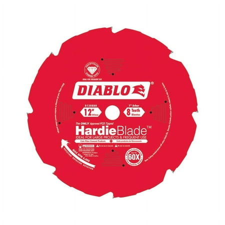 UPC: 0008925077657 | Diablo D1208Dh 12-Inch 8T Hardieblade Pcd Fiber Cement Saw Blade
