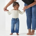 thumbnail image 2 of Gerber Baby Boys' and Girls' Denim Straight Fit Jeans with Elastic Back, 2 of 8