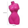 thumbnail image 2 of Benjara Female Torso Tabletop Decor- Bright Pink Resin Sculptural Bust 16 Inch, 2 of 6
