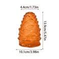 thumbnail image 7 of MYUNNIL Pinecone Shaped Glass Vase, 6" Conical Transparent Embossed Glass Flower Vase, Fall Farmhouse Floral Accessory for Home Mantel Table Office Shelf Decor, Orange, 7 of 7