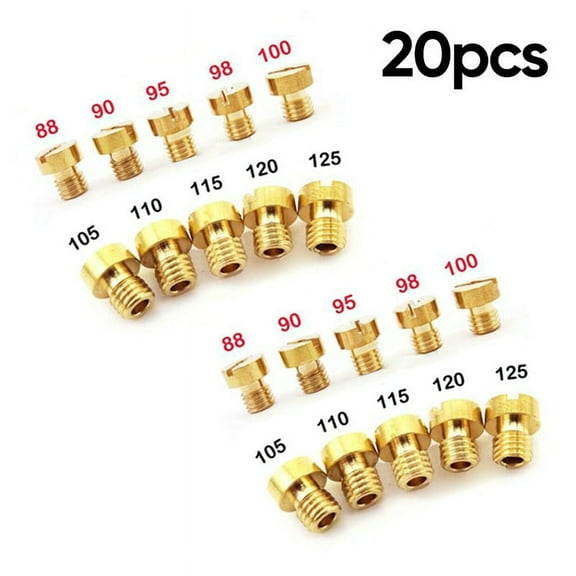 20pcs/Set Main Jets For Mikuni Carburetor VM22 VM24 VM26 125cc 150cc 200cc 250cc Motorcycle Car Accessories Main Jets