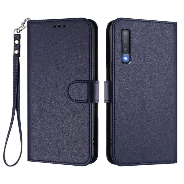 GANGXUN Wallet Case for Samsung Galaxy A7 2018 – Magnetic Closure, RFID Blocking, Wrist Strap, Wireless Charging Compatible