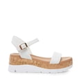 thumbnail image 5 of Steve Madden Roselita Ankle Strap Cork Lightweight Platform Wedge Sandals (White Leather, 7), 5 of 9