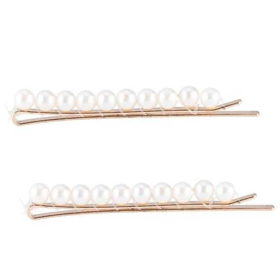 SOPOTUTU Set of 2 Mini French Hair Pins in Golden Alloy, Stylish Hair Clips for Daily Wear and Party Accessories