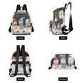 thumbnail image 4 of FORMRS Mini Backpack Purse for Women Quilted Travel Daypack Casual Shoulder Bag, Green Snowmen, 4 of 7