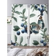 thumbnail image 4 of Blueberry Spring Leaves Sheer Curtains 84 Inches Long 2 Panels Set, Window Sheer Curtains for Living Room/Bedroom, Farmhouse Botanical Branches Light Filtering Rod Pocket Curtain 52''x84''x2, 4 of 8