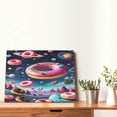 thumbnail image 4 of Daiia Starry Sky Colorful Donut Print Canvas Decorative Picture – 30x40in Artistic Wall Art, Ready-to-Hang Canvas Print for Living Room（Horizontal）, 4 of 6