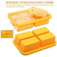thumbnail image 3 of Silicone Freezer Tray for Soup Stock & Broth, 1-Cup Ice Cube Tray with Lid for Meal Prep Rice Sauce Leftovers, Freeze 4 Perfect Portion Cubes, Oven & Dishwasher Safe, 3 of 9