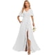 thumbnail image 1 of Vestido de dama de honor Deamify, elegante, largo, blanco para mujer, 1 of 7