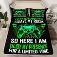 thumbnail image 2 of Erosebridal Gradient Gamepads Full Sheet Sets,Video Game Bedding Full Size,Abstract Geometric Bed Sheets Set Full Size,Breathable Gamer Room Decor,4-Piece, 2 of 7