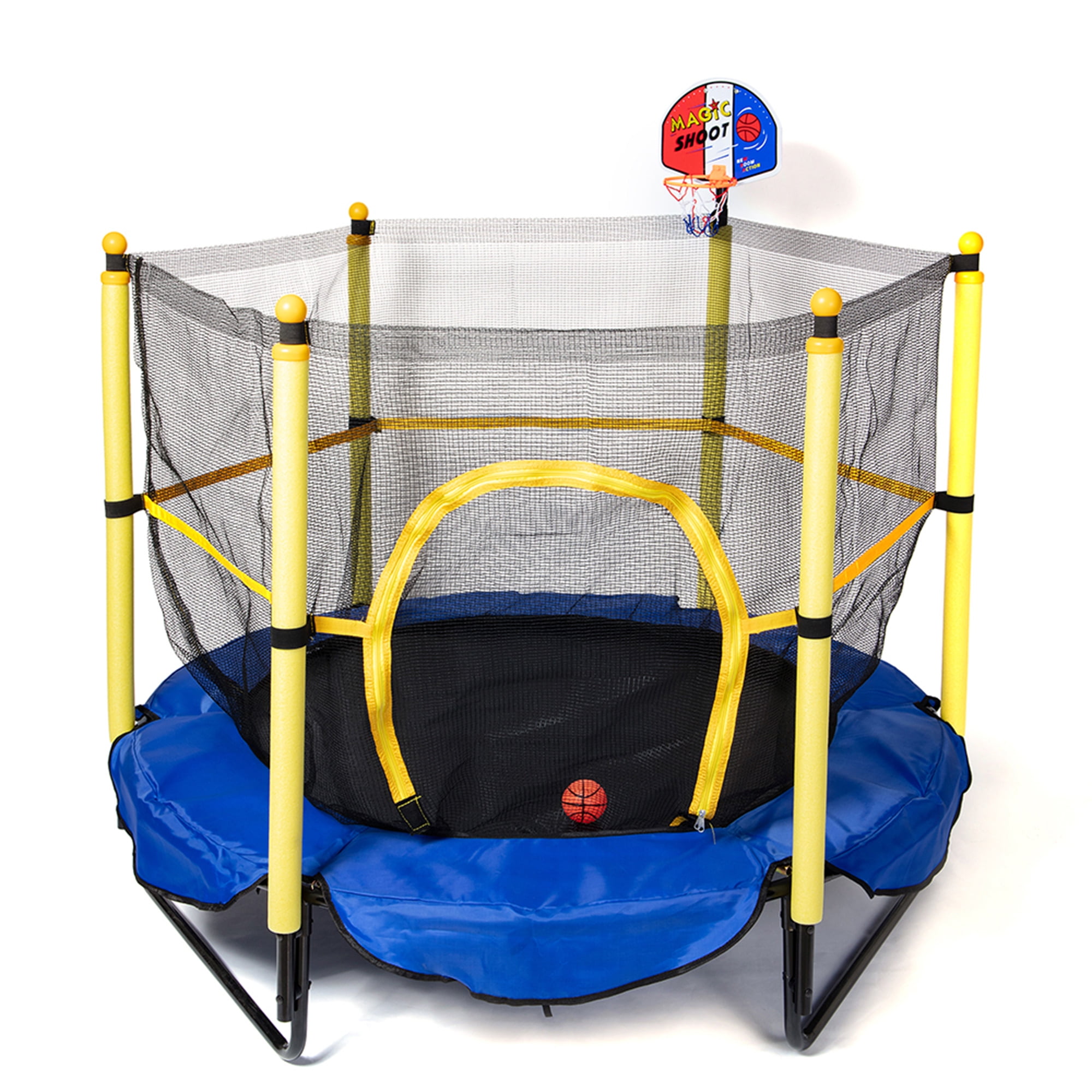 FOCUSSEXY Toddler Trampoline, Toddler Boy Toys Trampoline Basketball