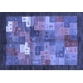thumbnail image 1 of Ahgly Company Machine Washable Indoor Rectangle Abstract Blue Contemporary Area Rugs, 6' x 9', 1 of 4