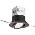 thumbnail image 4 of Lithonia Lighting 4JBK ADJ 30K 90CRI ORB M6 Round 3000K 90 CRI 4" Baffle Canless Kit, Adjustable Gimbal, Oil Rubbed Bronze, 4 of 8