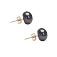 thumbnail image 2 of Aretes Perla Cultivada Negra Natural y Oro 14k GREG J.M. Clásico, 2 of 5