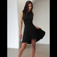 thumbnail image 4 of Vestido Casual Básico Sin Mangas de Color Liso, Ajustado y Ajustado para Mujer, Color Negro, Talla L, 4 of 7