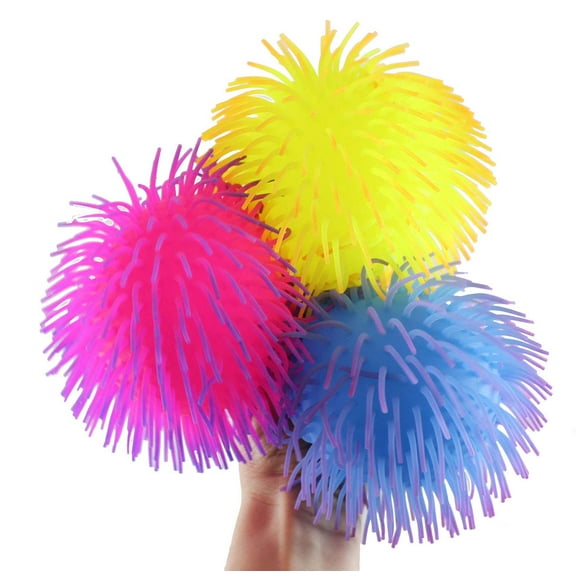 Set of 3 - 6" - Sensory and Soft Hairy Stress - OT SPD (Random Colors)